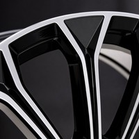 Nouvelle jante en alliage d'aluminium forgé, 10 branches, design en Y, finition usinée argent brillant et noir bicolore, logo personnalisé, 16-22 pouces, 5x114.3