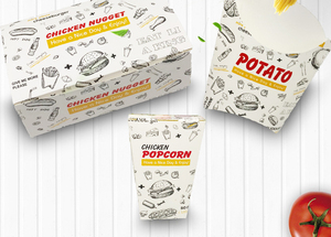<span class=keywords><strong>Consegna</strong></span> veloce MOQ Basso di Fast Food di Pollo Fritto Scatole di Imballaggio Logo Personalizzato Burger Scatola di Carta Kraft - Product Image 2