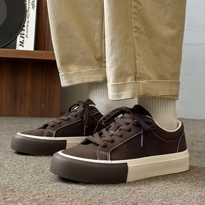 Zapatillas de Moda 2025 para Hombre, Color Marrón PU, Estilo Plano para Adolescentes, Niños y Niñas, Zapatillas Casuales de Lona de Alta Calidad para Mujer - Product Image 2