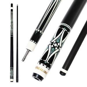 Taco de billar curativo de fibra de carbono de 11.8mm, estilo chino, con 8 puntas, para billar de bola 8, negro - Product Image 2