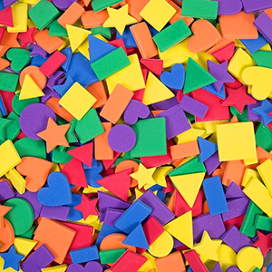 Horizon Group USA - Formas <span class=keywords><strong>de</strong></span> Espuma Autoadhesivas Surtidas (Estrella, Corazón, Cuadrado, Círculo, Rectángulo) Multicolores para Decoración del Hogar - Product Image 5