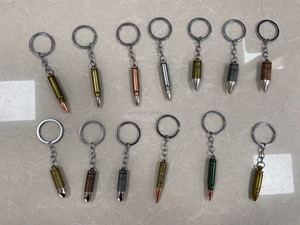 Bán buôn quà tặng khuyến mãi tùy chỉnh kim loại mini gun bullet <span class=keywords><strong>keychain</strong></span> với mô hình đạn keyring mặt dây chuyền - Product Image 2