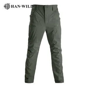 HAN WILD Pantalon d'extérieur à séchage rapide Pantalon décontracté solide Pantalon de randonnée imperméable Vêtements d'escalade