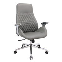 Mobilier bureau fixe mi-dossier patron bureau en cuir marron personnalisable fauteuils inclinables bureau ordinateur