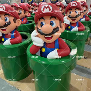 Sculpture en résine de fibre de verre Mario <span class=keywords><strong>Bros</strong></span> grandeur nature, faite à la main, sur le thème de l'amour, taille et couleur personnalisables - Product Image 5