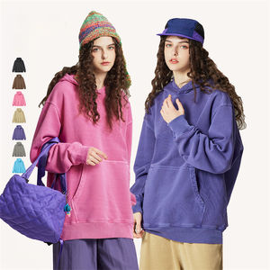 Vente en gros 100% coton 420g sweat à capuche délavé à l'acide sweat à capuche unisexe surdimensionné vintage pull d'hiver vierge de haute qualité - Product Image 5