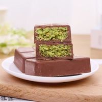 Chocolat de Dubaï Fait Main Vente en Gros Usine, Barre de Chocolat Croustillante Pistache-Noisette Saveur Dubai