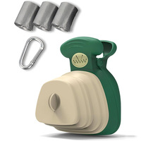 Ramasse-crottes pliable portable pour chien avec sacs offerts, nettoyeur de déchets pour animaux de compagnie sans contact et mains libres en plastique pour la marche en extérieur, les voyages et la randonnée