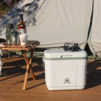 Glacière rigide isolée 22L pour pique-nique et camping en extérieur, pour aliments frais et glace