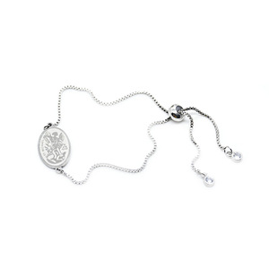 <b>Angel</b> Stainless Steel Bracelet With Cross <b>Charm</b> Geometric Design Gift Jewelry Zhejiang Made - Product Image 1