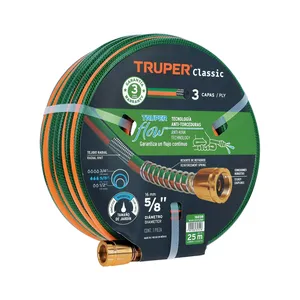 5 unità di 5/8 'rinforzato 3 strati di avvolgitubo 25m con metallo raccordi acqua tubo per 50m 30m 200ft lunghezze - Product Image 1