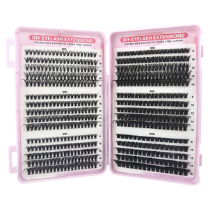 Extensions de cils naturelles longues en grappes individuelles, rubans d'extension de cils DIY, cils en grappes individuelles segmentées - Product Image 5