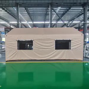 Tenda tiup rumah kabin tiup, desain dapat diatur mewah, tenda penampungan berkemah tahan air