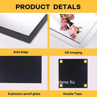 Home DIY 8 10 12 Inch 1PC Set Luxury Modern Self Adhesive Full Body Glass Tile Frameless Full Length Wall Mirror