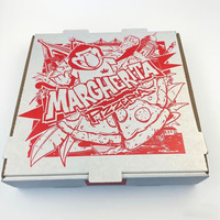 Boîtes d'emballage pour pizza en carton ondulé écologiques SP3124, impression de logo personnalisée pour les pizzerias, livraison de nourriture