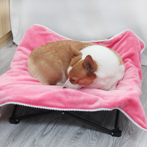 Pet Blanket For Dogs And Cats Checkered Blue Pink Lint Free Warm Winter Bed Cover Soft Cozy Pet <b>Bedding</b> Home Use - Product Image 3