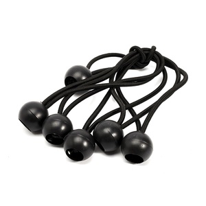 Vente en gros de cordes élastiques boule noire 13 pouces 4mm élastiques d'arrimage en latex caoutchouc polyester pour tente extérieure - Product Image 3