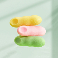Brosse à dents multi-usages en silicone de qualité supérieure pour aligneurs dentaires et gouttières orthodontiques, pour des dents blanches, 5 pièces/boîte
