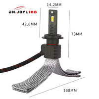 Ampoule de phare LED H7 pour modification de voiture, 55W, 6500K, dissipation thermique par bande de cuivre, lumière LED automobile 12V