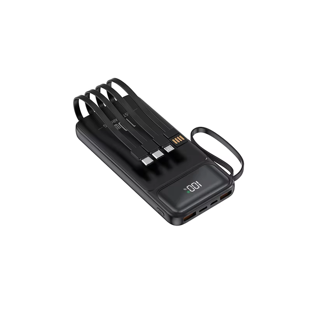 The Factory's New Built-in 4-wire Charging Bank 10000/20000/30000mAh Standard Large-capacity Portable Mobile Power Bank