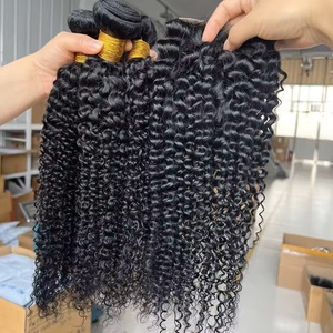 Lots <span class=keywords><strong>de</strong></span> mèches <span class=keywords><strong>de</strong></span> cheveux humains bouclés crépus avec closure, mèches brésiliennes avec closure en dentelle, extensions <span class=keywords><strong>de</strong></span> cheveux vierges <span class=keywords><strong>de</strong></span> qualité supérieure, offre spéciale - Product Image 1