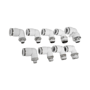 Flujo de Aire Eficiente 90 °   Conector Neumático Rápido Tipo Codo Macho para Válvulas -001 - Product Image 1