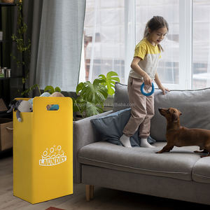 Cesto de Ropa Plegable y Apilable de Fieltro de Poliéster Ecológico, Grande, Resistente y Hecho a Mano, con Asas, Diseño Moderno para Armario - Product Image 4