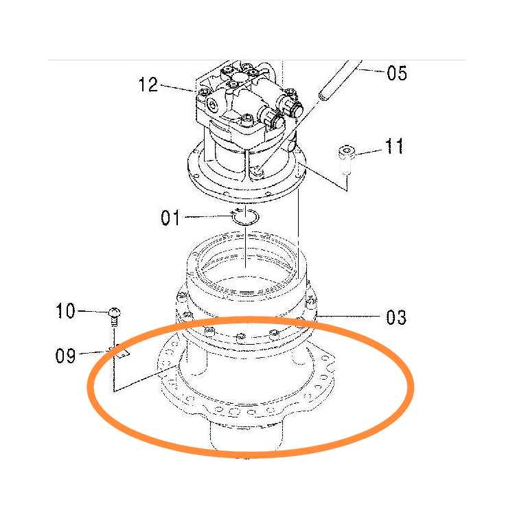 YB60000217 9313703 Swing Motor Gearbox Suitable for Hitachi ZX670