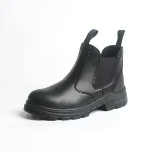 VITOSAFE – chaussures de sécurité Chelsea en cuir véritable à bout en acier pour hommes et femmes, bottes de travail de haute qualité