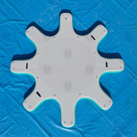 Plateforme de Yoga Gonflable pour SUP, Plateforme de Paddle Gonflable, Île Flottante pour Yoga, Tapis de Yoga Nautique
