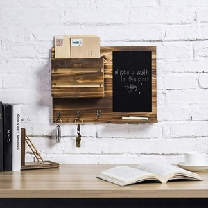 Décoration murale, organisateur de courrier et de clés <span class=keywords><strong>personnalisé</strong></span> avec tableau d'affichage, en <span class=keywords><strong>bois</strong></span> massif, à fixer au mur, trieur de courrier en <span class=keywords><strong>bois</strong></span>, <span class=keywords><strong>porte</strong></span>-clés en <span class=keywords><strong>bois</strong></span> - Product Image 5