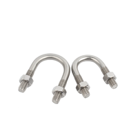 Kit de boulons en U en acier inoxydable avec écrous à 12 pans, courbure ronde, pour l'assemblage de colliers de fixation de tuyaux d'échappement automobile, quincaillerie, attaches, kit de pièces industrielles