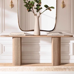 Americana Retro ingresso consolle tavolo <span class=keywords><strong>in</strong></span> <span class=keywords><strong>legno</strong></span> di quercia Soild Foyer armadio ingresso ingresso Stand a parete tavolo per offerta di casa - Product Image 1
