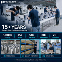 Purificateur de fumée intelligent central IoT Pure-Air PA-FS500 pour la pulvérisation de liants