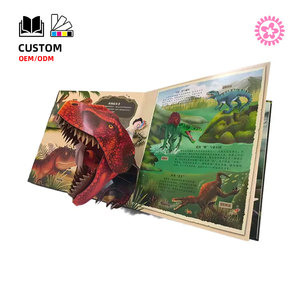 Impression personnalisée de livres éducatifs 3D <span class=keywords><strong>pop</strong></span>-<span class=keywords><strong>up</strong></span> pour enfants - Reliure parfaite, couverture rigide, <span class=keywords><strong>livre</strong></span> interactif <span class=keywords><strong>DIY</strong></span>, impression de contes sur le thème des animaux - Product Image 3
