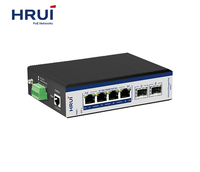 Commutateur PoE industriel géré Gigabit 6 ports OEM/ODM, 4PoE+2SFP, rail DIN, -40~75 ° C, SNMP, VLAN, QoS, IGMP Snooping, LACP