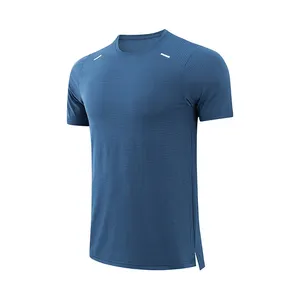 Quick dry T-shirt spring and summer simple breathable elastic thin short sleeve men's outdoor running fitness training shirt