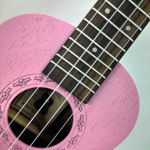 Ukelele de 4 cuerdas con cuerpo de madera contrachapada de Sapele, bolsa de transporte y afinador, diseñado para niños, estudiantes y principiantes (ROSA) - Product Image 4