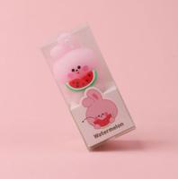 Taille-crayon miniature portable en forme de lapin pastèque, mignon et de style dessin animé, pour étudiants