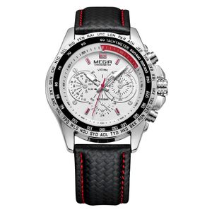 Relojes Para Hombre <span class=keywords><strong>Megir</strong></span> <span class=keywords><strong>1010</strong></span> Bracelets En Cuir De Luxe Homme Horloge Hommes Montre Pas Cher Hommes Montres À Quartz - Product Image 4