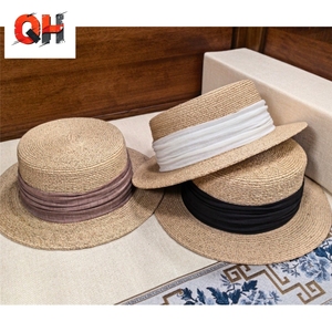 CLN64231 Chapeaux de <span class=keywords><strong>paille</strong></span> d'été en gros à large bord avec bande élégante, protection solaire, pour la plage <span class=keywords><strong>et</strong></span> les touristes - Product Image 3