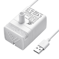 Mini fontaine d'eau submersible USB 5V Super silencieuse pour animaux de compagnie Pompe compacte fontaine d'eau pour chat de bureau avec boîte d'emballage