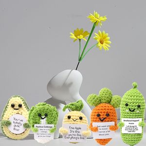 Jouets très demandés 2026 : Pommes de soutien émotionnel à coudre et à tisser avec messages positifs, porte-clés au crochet, jouets au crochet - Product Image 4
