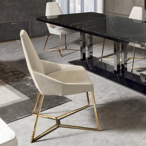 Velvet Leather Design White <b>Dining</b> <b>Chair</b> Luxury Modern Italian <b>Dining</b> <b>Chairs</b> Modern Luxury DC-0085 Luxury <b>Dining</b> <b>Chairs</b> DC-0085 - Product Image 1