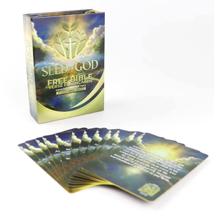 Usine chinoise impression personnalisée écriture inspirante prières cartes <span class=keywords><strong>Bible</strong></span> affirmation cartes jeu pour chrétien - Product Image 1