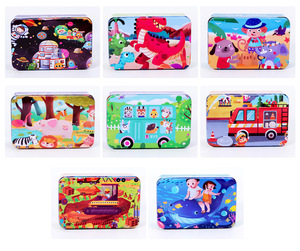 Bằng Gỗ Ghép Hình Câu Đố Phim Hoạt Hình Trò Chơi Câu Đố Giáo Dục Học Tập Đồ Chơi Trò Chơi PVC Cho Trẻ Em Kid Phong Cách Khác Nhau 60 Pcs Trong <span class=keywords><strong>1</strong></span> Hộp - Product Image 3