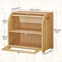 Boîte de rangement multifonctionnelle en bambou pour le pain, les gâteaux et les fruits, de qualité alimentaire, écologique et saine, pour le comptoir de cuisine