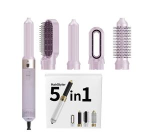 Set Spazzola Asciugacapelli Elettrica 5-in-1 1000W Ionica in Plastica ABS, Asciugatura Rapida, Arricciacapelli e Piastra Lisciante, Regalo per la Casa - Product Image 1