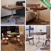 Table d'appoint/salle à manger/cafetière moderne en bois massif, mobile et relevable, double usage, pour salon domestique CJ068