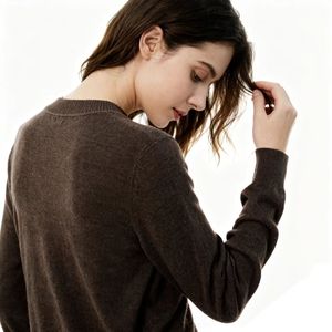 Eigenmarken damenpullover individueller rundhals strick MIT Logo weiche baumwolle - Product Image 4